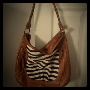 Shoulder aldo striped purse